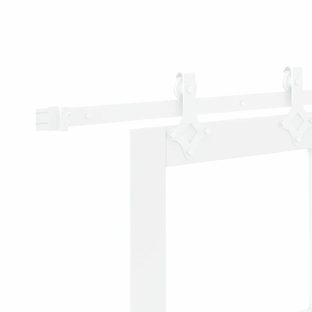 Skydedør Hvid 61 x 198,5 cm Massivt fyrretræ og glas