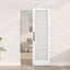 Skydedør Hvid 61 x 198,5 cm Massivt fyrretræ og glas