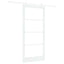 Skydedør Hvid 93 x 202 cm Massivt fyrretræ og glas