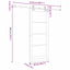 Skydedør Hvid 83 x 202 cm Massivt fyrretræ og glas