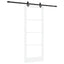 Skydedør Hvid 83 x 211 cm Massivt fyrretræ og glas