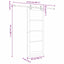 Skydedør Hvid 83 x 211 cm Massivt fyrretræ og glas