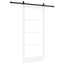 Skydedør Hvid 93 x 202 cm Massivt fyrretræ og glas