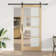 Skydedør Naturfarvet 93 x 211 cm Massivt fyrretræ og glas