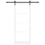 Skydedør Hvid 93 x 232 cm Massivt fyrretræ og glas