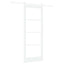 Skydedør Hvid 83 x 211 cm Massivt fyrretræ og glas