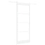 Skydedør Hvid 93 x 232 cm Massivt fyrretræ og glas