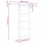 Skydedør Hvid og sort 83 x 211 cm Massivt fyrretræ og glas