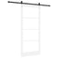 Skydedør Hvid og sort 93 x 211 cm Massivt fyrretræ og glas