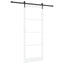 Skydedør Hvid og sort 93 x 232 cm Massivt fyrretræ og glas