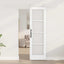Skydedør Hvid 61 x 198,5 cm Massivt fyrretræ og glas