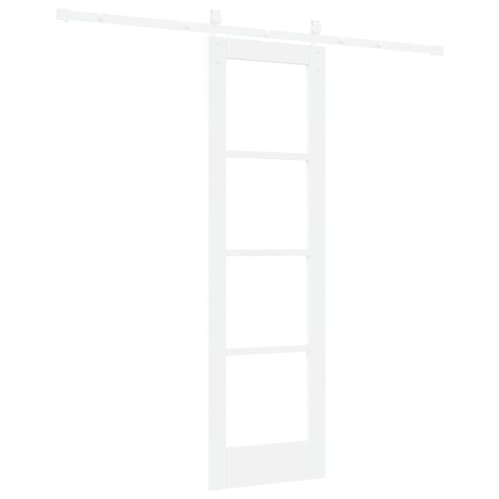 Skydedør Hvid 61 x 198,5 cm Massivt fyrretræ og glas