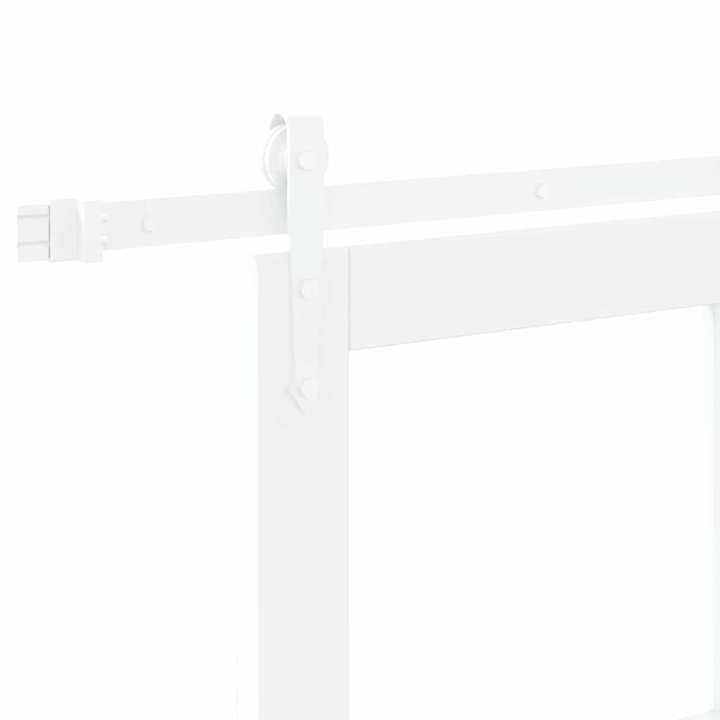 Skydedør Hvid 83 x 202 cm Massivt fyrretræ og glas