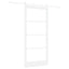 Skydedør Hvid 93 x 202 cm Massivt fyrretræ og glas