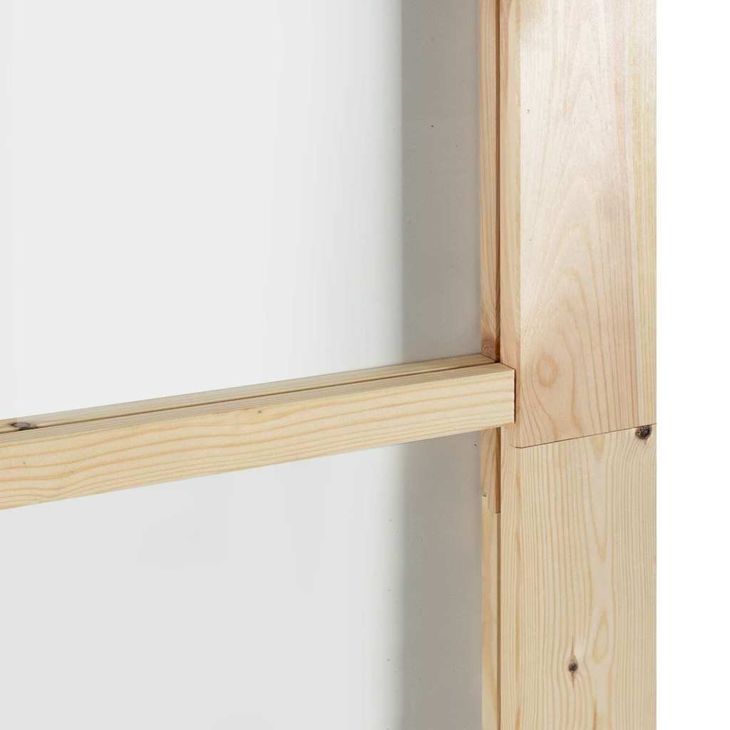 Skydedør Naturfarvet 93 x 211 cm Massivt fyrretræ og glas