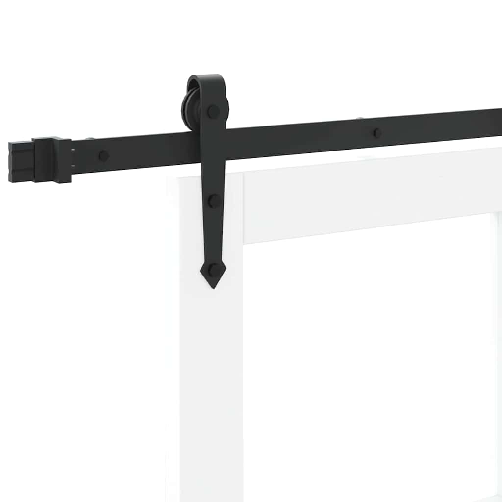 Skydedør ORKDAL Hvid 61 x 198,5 cm Massivt fyrretræ og glas