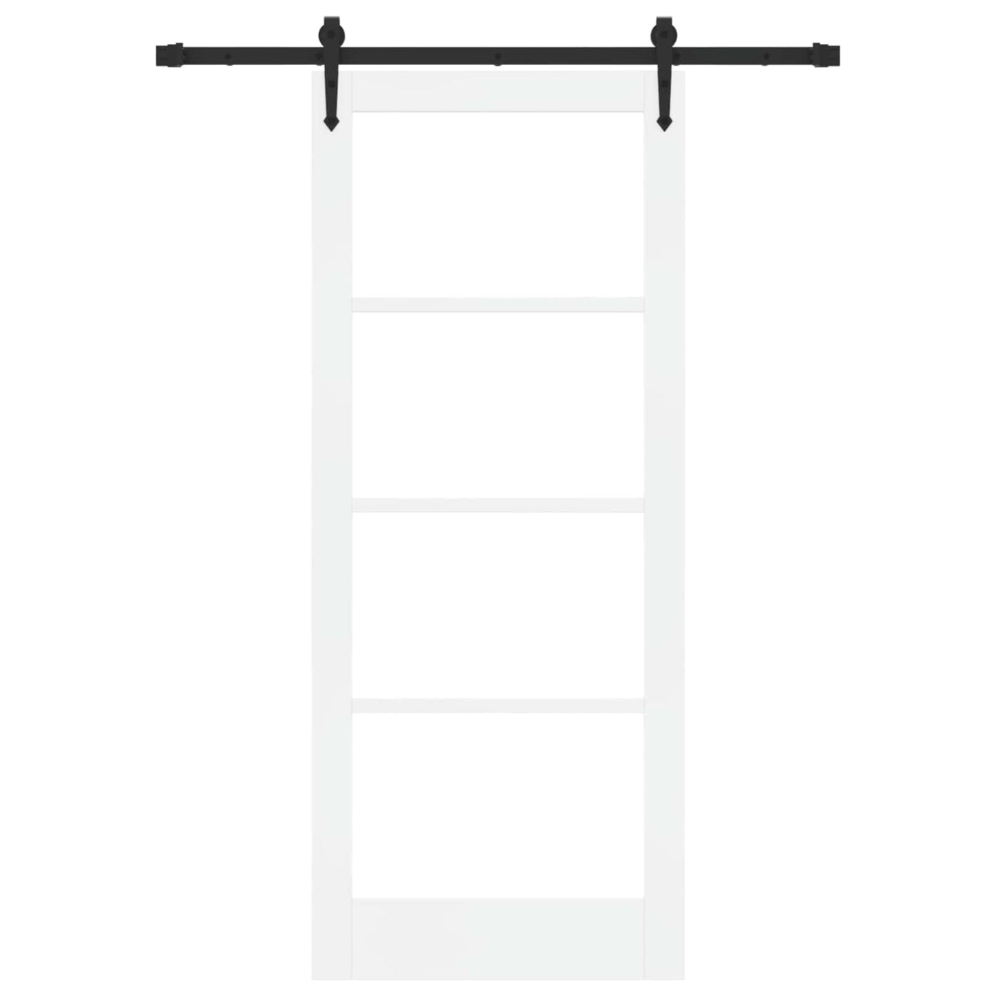 Skydedør ORKDAL Hvid 83 x 202 cm Massivt fyrretræ og glas