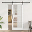 Skydedør ORKDAL Hvid 83 x 202 cm Massivt fyrretræ og glas