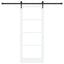 Skydedør ORKDAL Hvid 83 x 202 cm Massivt fyrretræ og glas