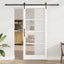 Skydedør ORKDAL Hvid 93 x 211 cm Massivt fyrretræ og glas