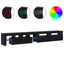 TV-skab med LED 2 pcs Sort eg 260 x 37 x 40 cm Konstrueret træ