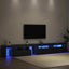 TV-skab 3 pcs Sort eg 290 x 36,5 x 40 cm Konstrueret træ
