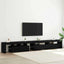 TV-skab 3 pcs Sort eg 290 x 36,5 x 40 cm Konstrueret træ