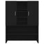 Vaskemaskineskab 2 pcs Sort eg 70,5 x 71,5 x 181,5 cm