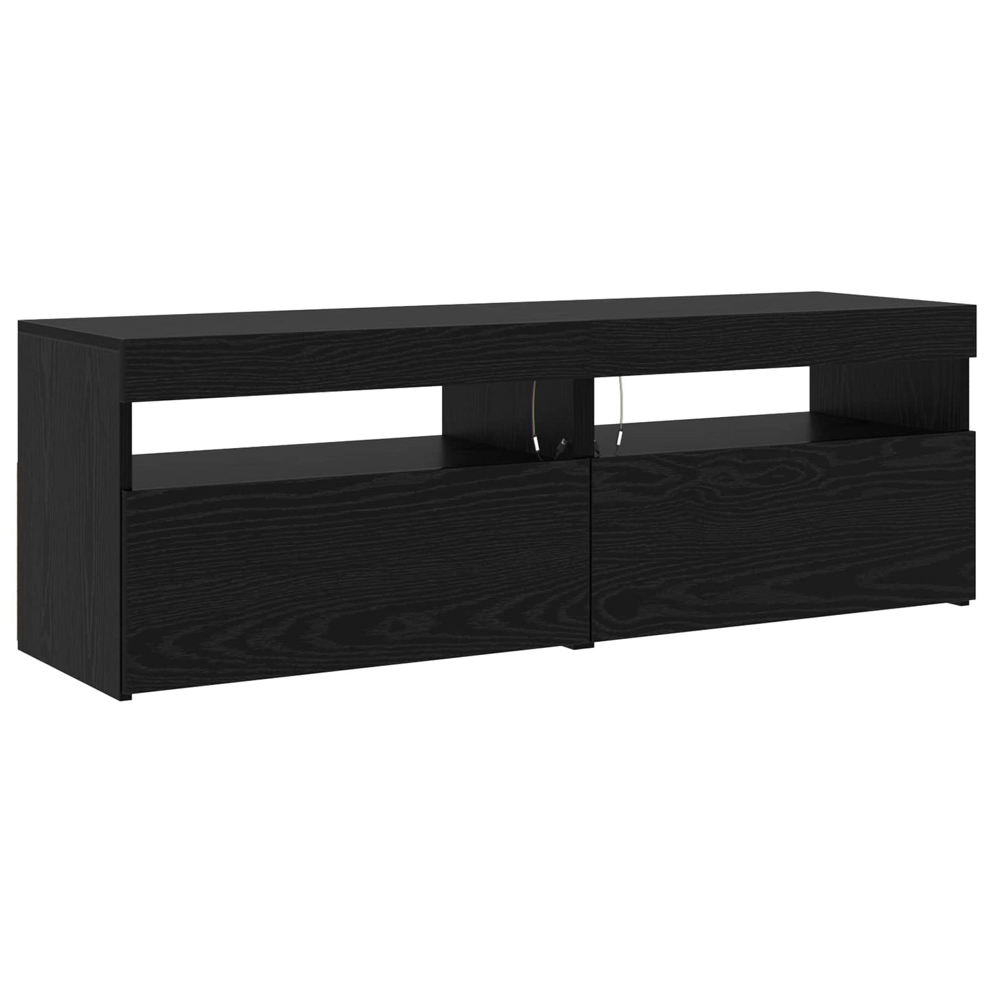TV-møbelsæt 3 pcs Sort eg 240 x 35 x 40 cm Konstrueret træ