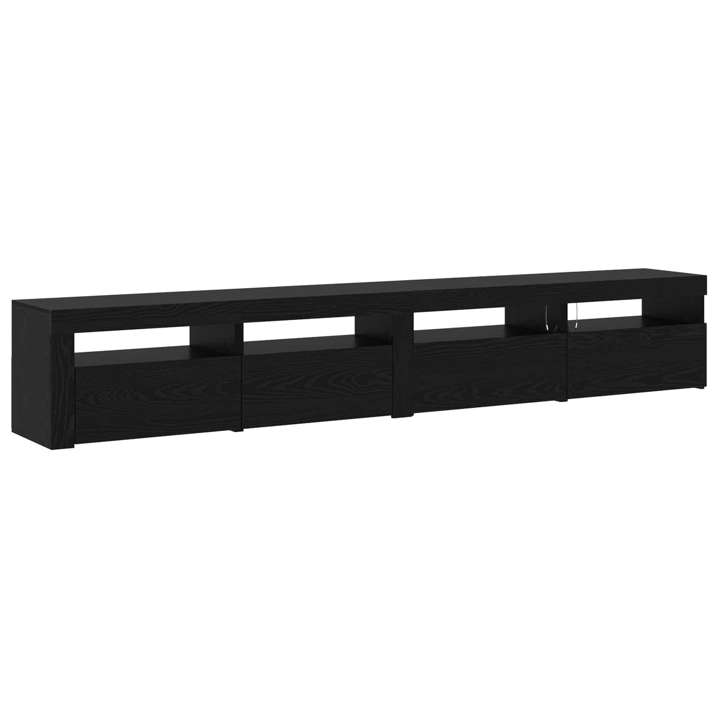 TV-møbelsæt 3 pcs Sort eg 240 x 35 x 40 cm Konstrueret træ