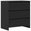 Sideboard 2 stk. Sort 70 x 41 x 75 cm Konstrueret træ