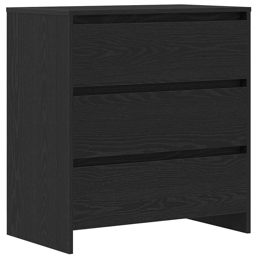 Sideboard 2 stk. Sort 70 x 41 x 75 cm Konstrueret træ