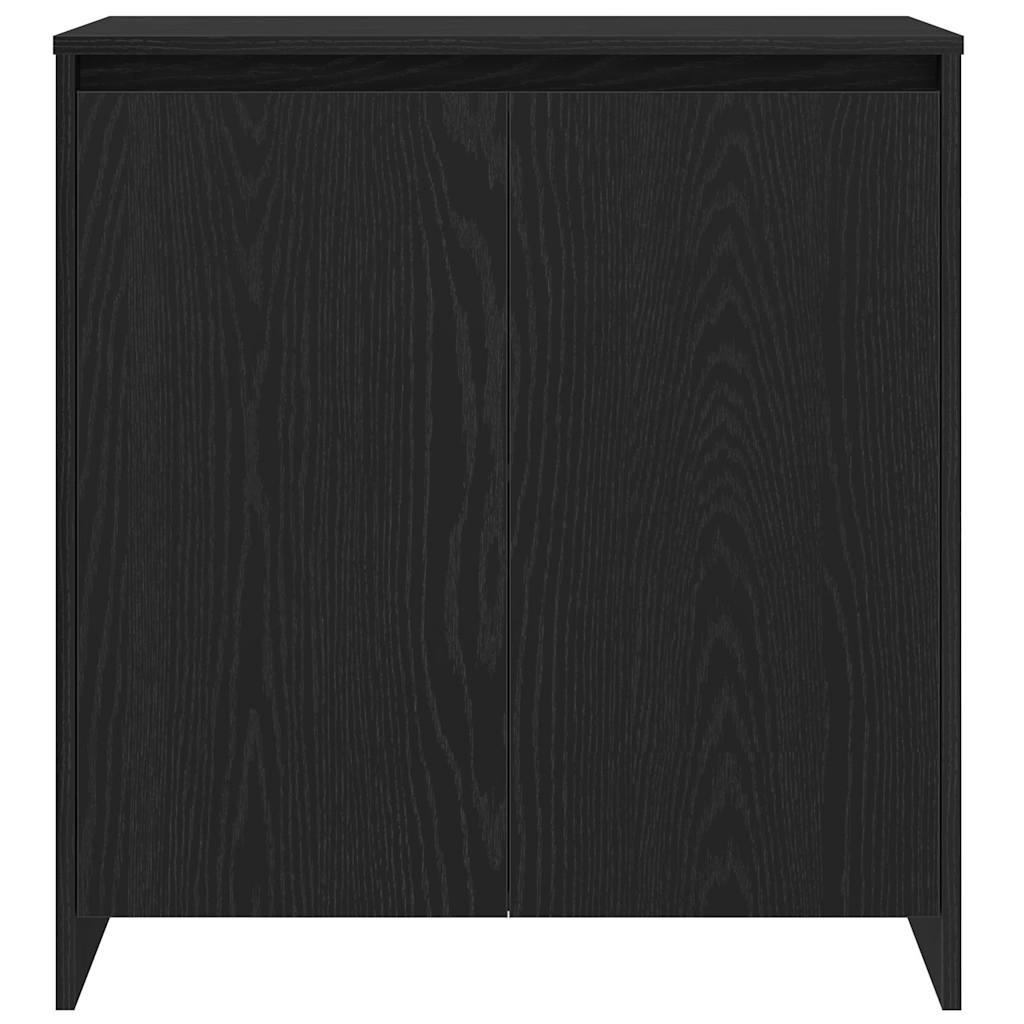 Sideboard med skuffe 2 pcs Sort 70 x 41 x 75 cm Konstrueret træ