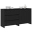 Sideboard 2 stk. Sort 70 x 41 x 75 cm Konstrueret træ