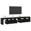 TV-skab 2 pcs Sort eg 230 x 36,5 x 40 cm Konstrueret træ