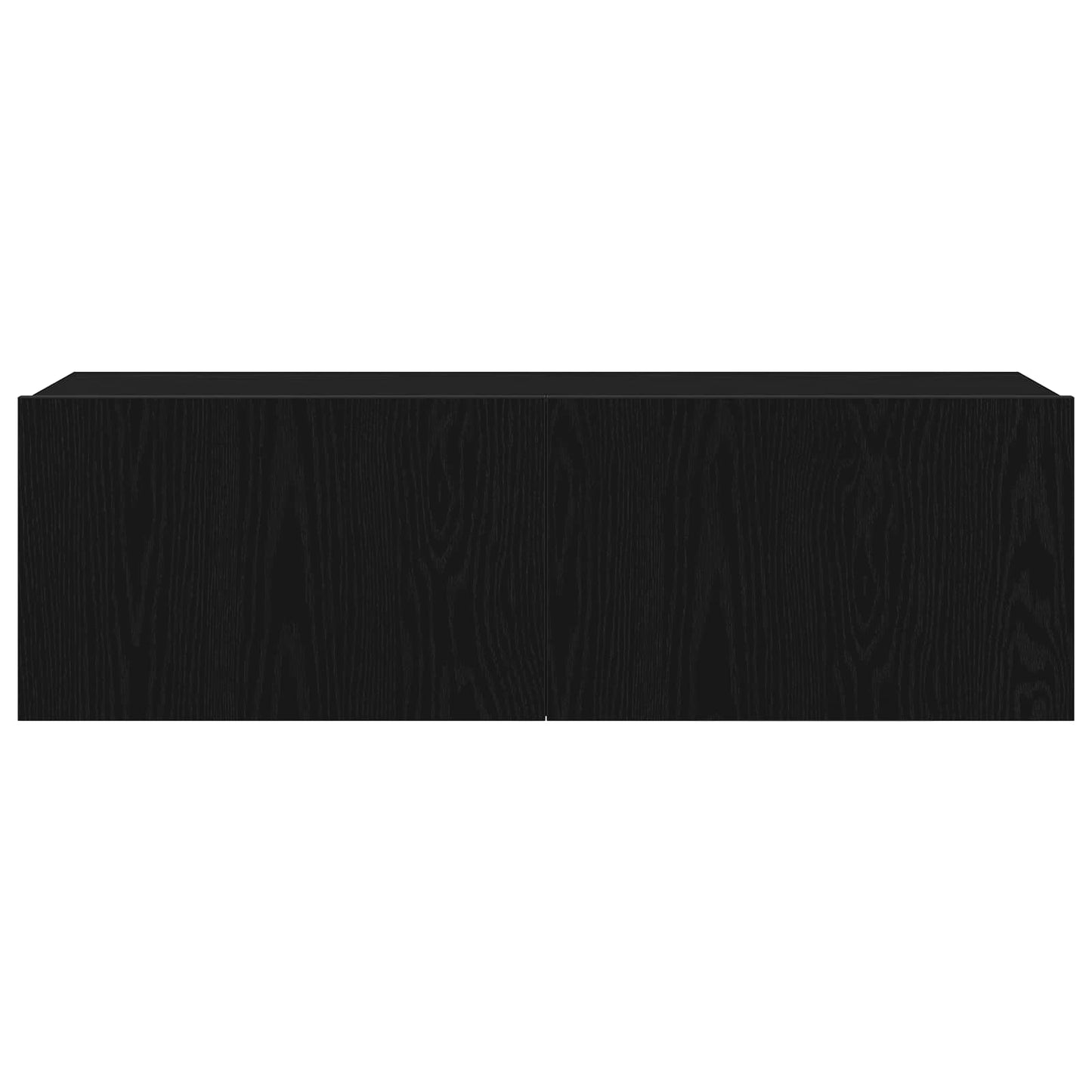 TV-møbelsæt 7 pcs Sort eg 100 x 30 x 30 cm Konstrueret træ
