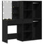 LED Smykkebord Set Sort eg 140 x 40 x 140 cm Konstrueret træ