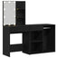 LED Smykkebord Set Sort eg 140 x 40 x 140 cm Konstrueret træ