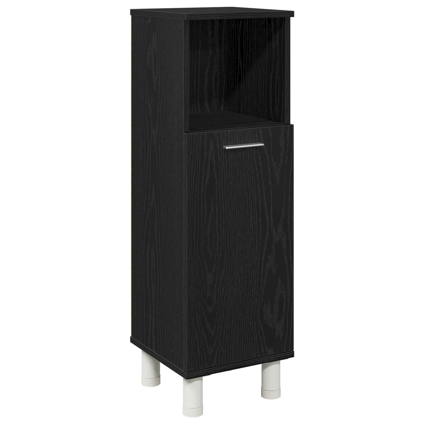 Badeværelsesmøbel sæt med hylde 3 pcs Sort 30 x 30 x 99,5 cm