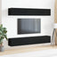 TV-møbelsæt 4 pcs Sort eg 100 x 30 x 30 cm Konstrueret træ