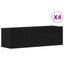 TV-møbelsæt 4 pcs Sort eg 100 x 30 x 30 cm Konstrueret træ