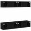 TV-møbelsæt 4 pcs Sort eg 80 x 30 x 30 cm Konstrueret træ