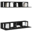 TV-møbelsæt 4 pcs Sort eg 80 x 30 x 30 cm Konstrueret træ