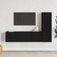 TV-møbelsæt 3 pcs Sort eg 130,5 x 30 x 140 cm Konstrueret træ