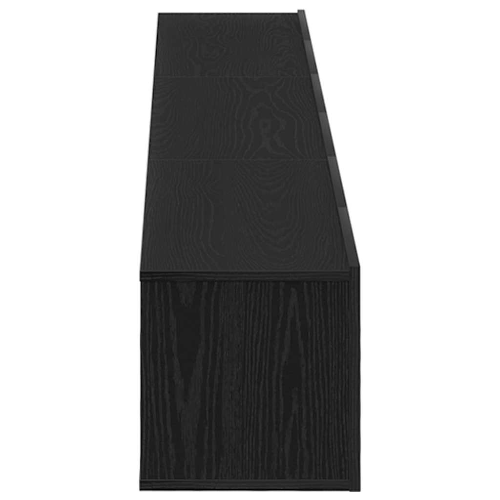 TV-møbelsæt 3 pcs Sort eg 80 x 30 x 30 cm Konstrueret træ