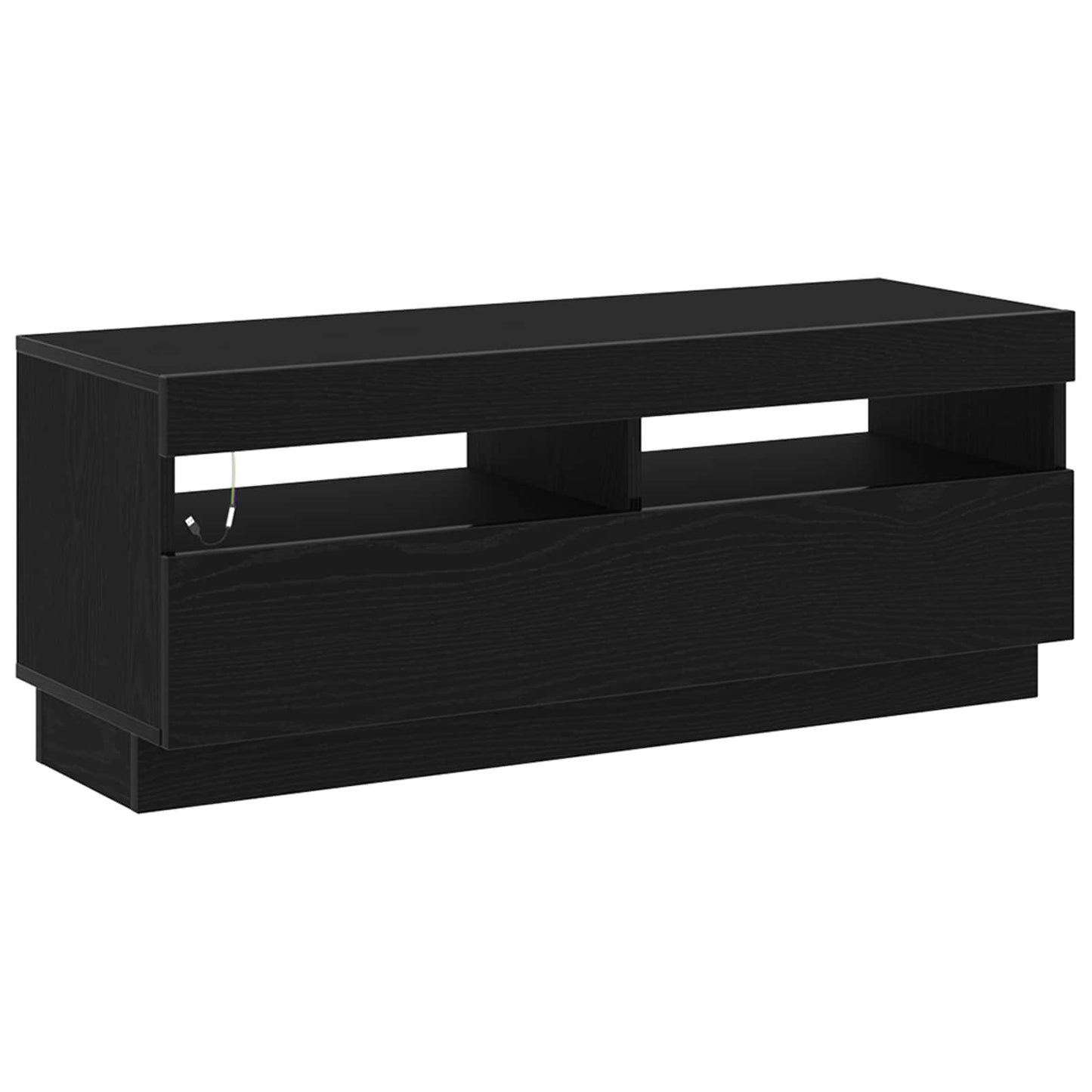 TV-møbelsæt 2 pcs Sort 200 x 35 x 40 cm Konstrueret træ
