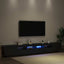 TV-møbelsæt 3 pcs Sort 260 x 35 x 40 cm Konstrueret træ