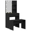 LED Smykkebord Set 2 stk. Sort eg 60 x 40 x 140 cm