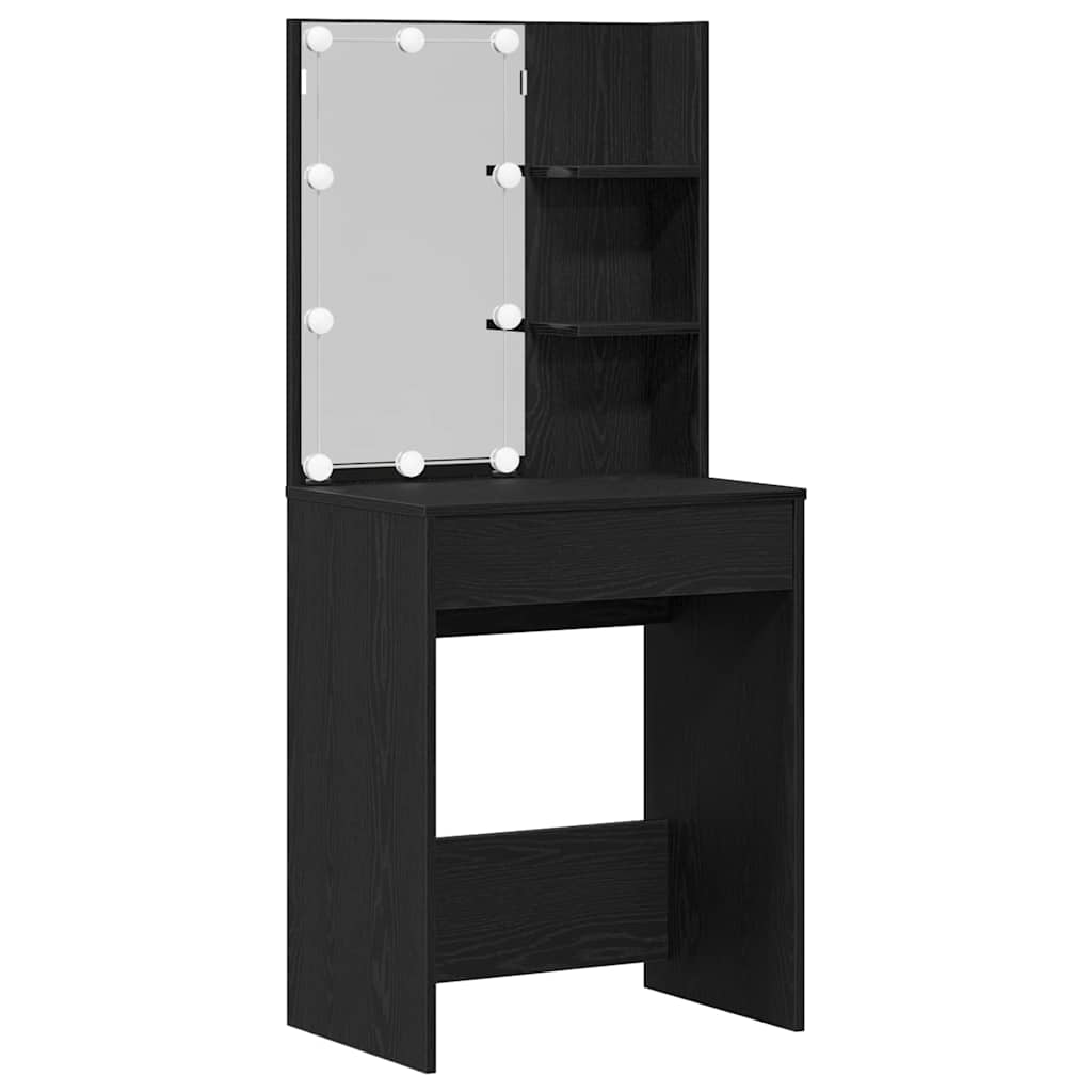 LED Smykkebord Set 2 stk. Sort eg 60 x 40 x 140 cm