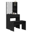LED Smykkebord Set 2 stk. Sort eg 60 x 40 x 140 cm